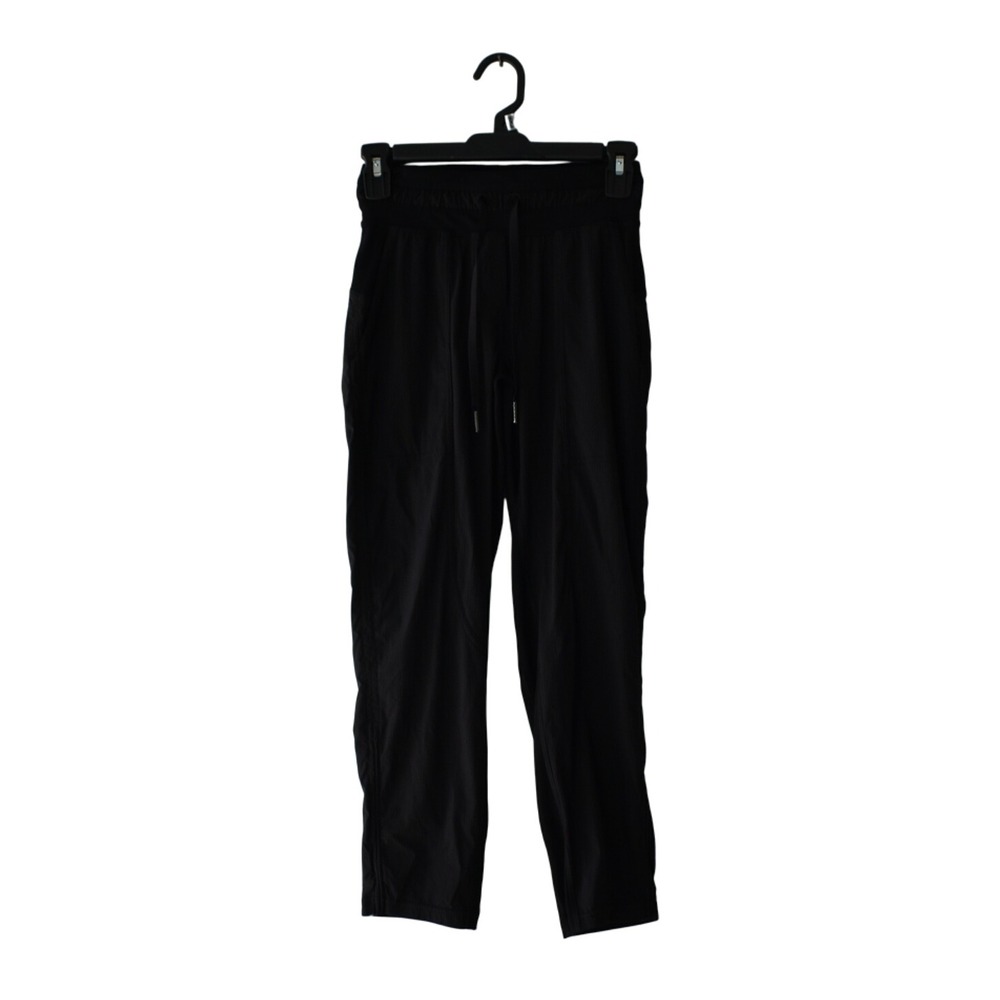 Lululemon Align High Rise Black‎ Striped Jogger Pants Women